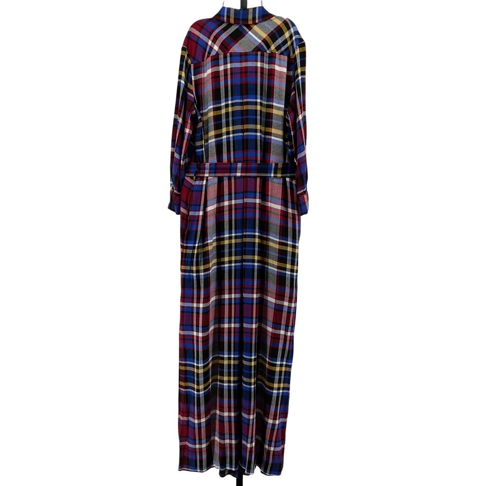 L'agence Chic Multi Scarf Plaid Cameron Shirtdress Size S - Picture 2 of 5